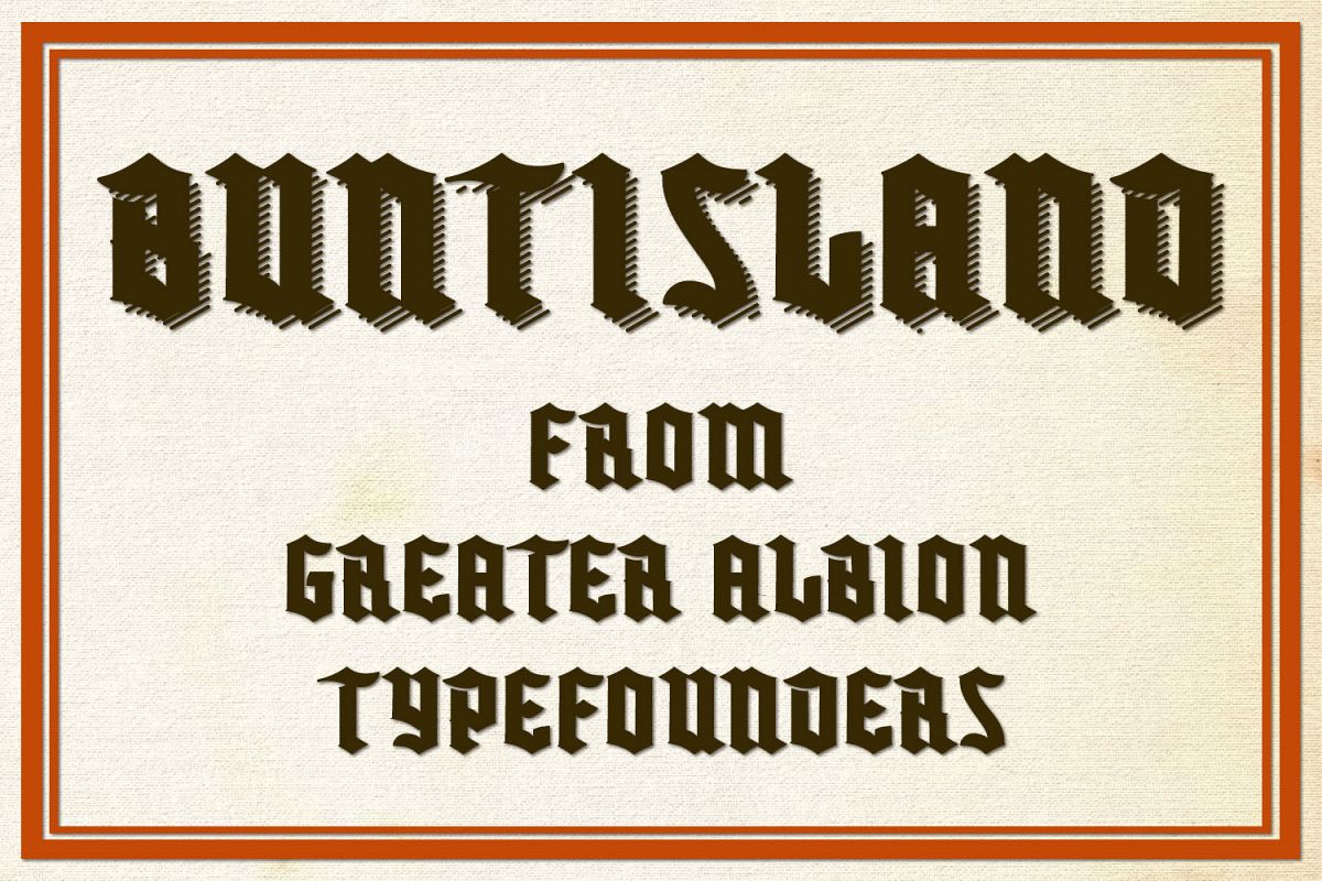 Buntisland Typeface Family example image 1