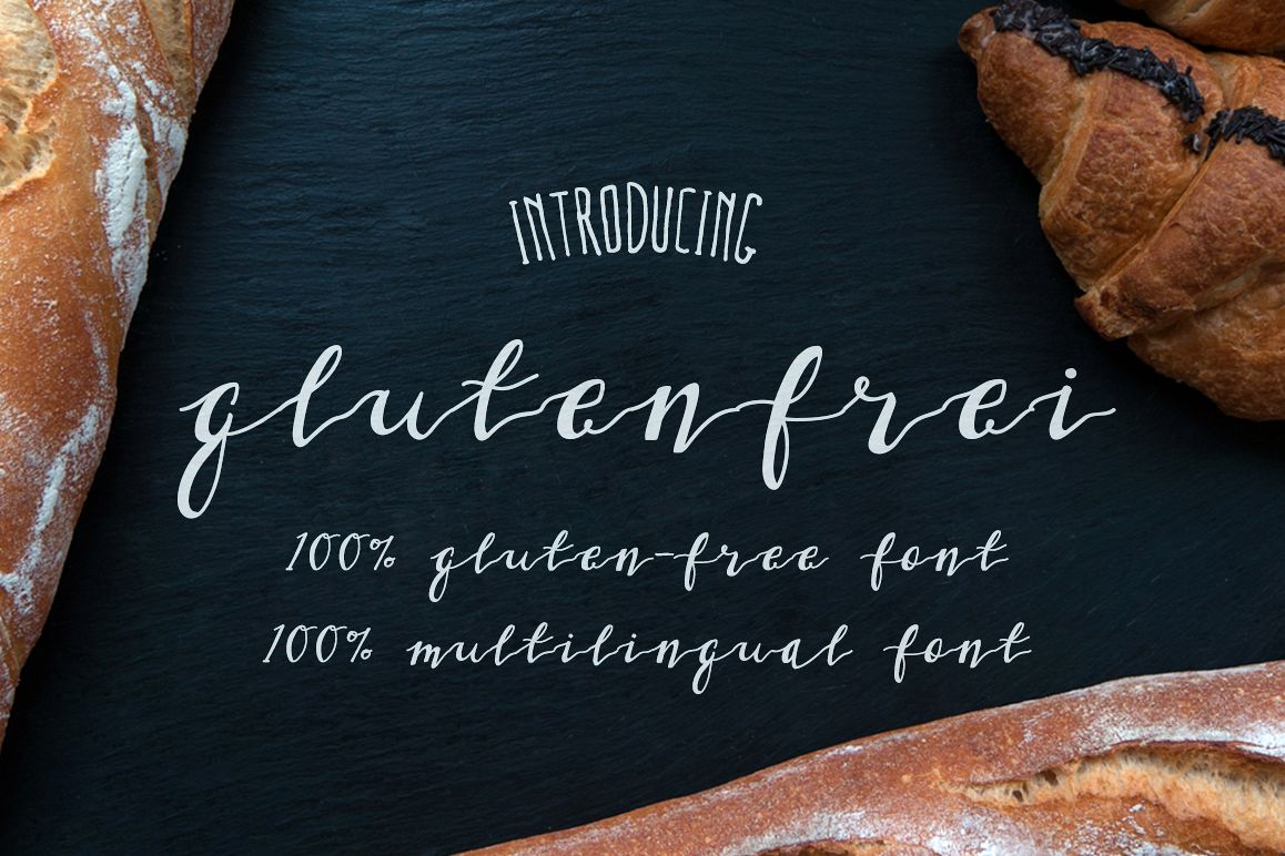 GLUTEN FREI MULTILINGUAL SCRIPT FONT