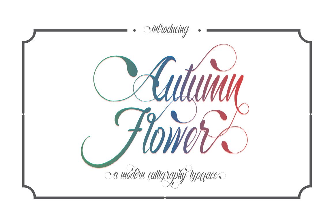 Autumn Flower Script example image 1