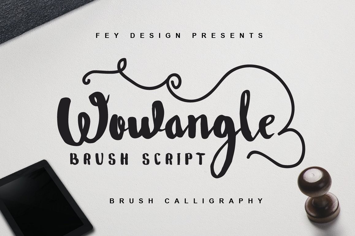 Wowangle Brush Script (Bonus Font) example image 1
