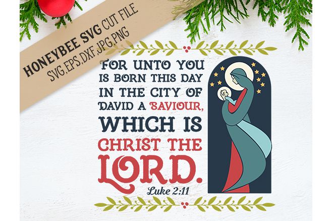 For Unto Us Is Born This Day svg example image 1