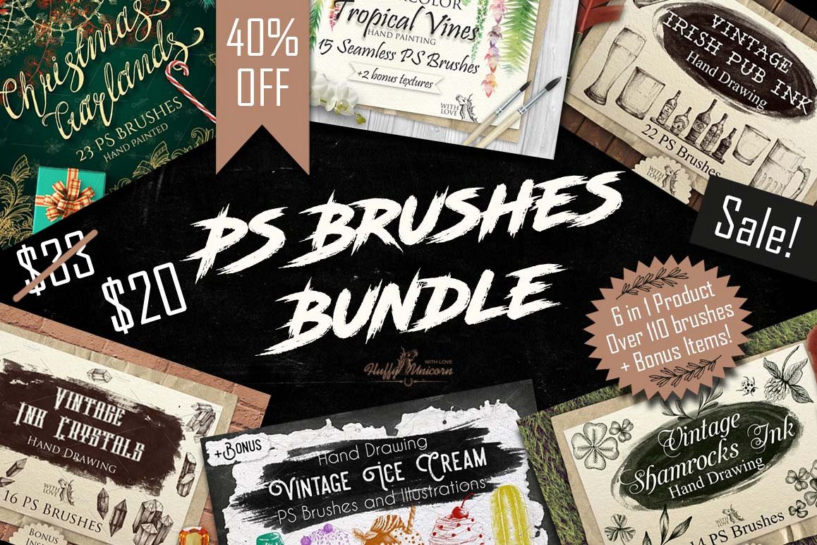 40%OFF! PS Brushes Bundle example image 1