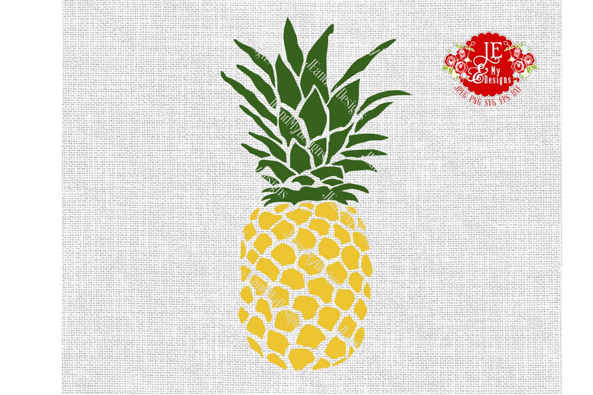 Golden Pineapple SVG, JPEG, PNG, EPS, DXF example image 1