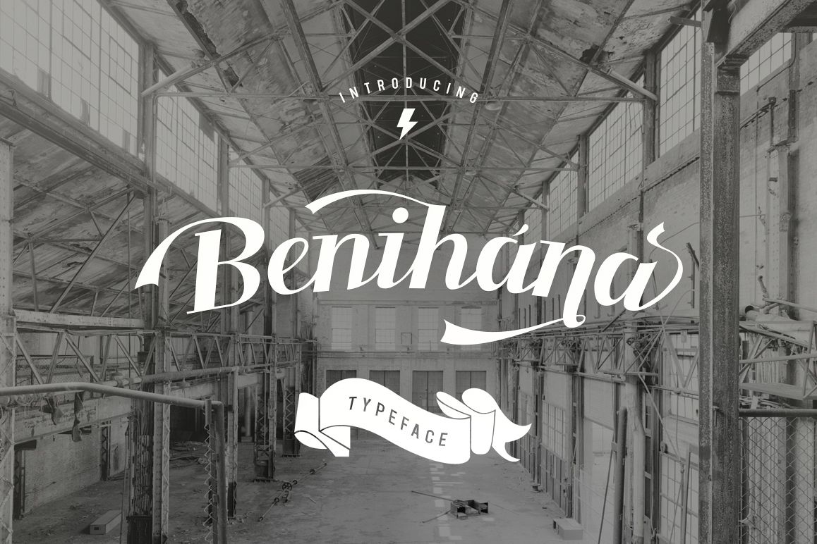 Benihana Typeface + Logo Vintage example image 1