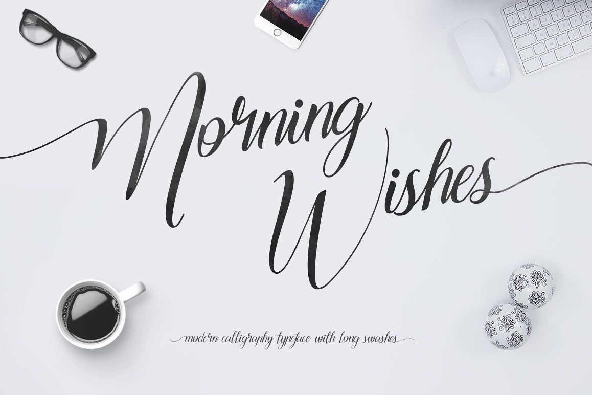 Morning Wishes + Long Swashes example image 1