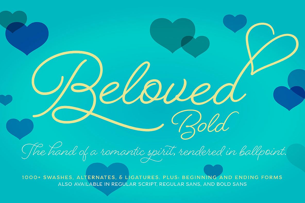 Beloved Script Bold example image 1