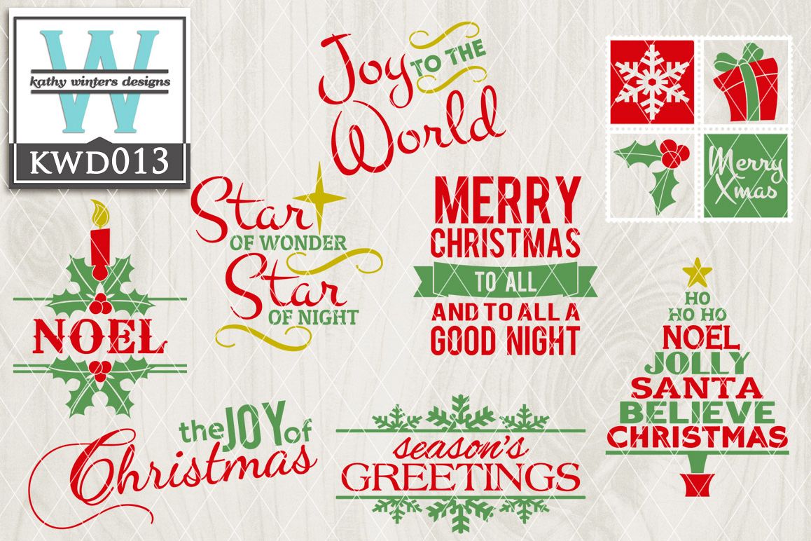Christmas Cutting File KWD013 example image 1