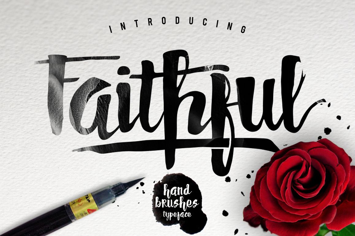 Download Faithful Typeface (1045) | Script | Font Bundles