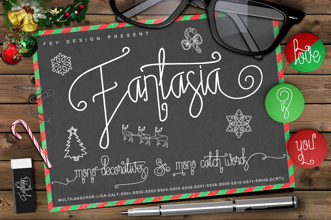 Fantasia Monoline Calligraphy And Bonus example image 1