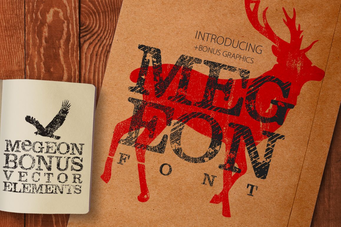 Megeon Font + Vector Bonus example image 1