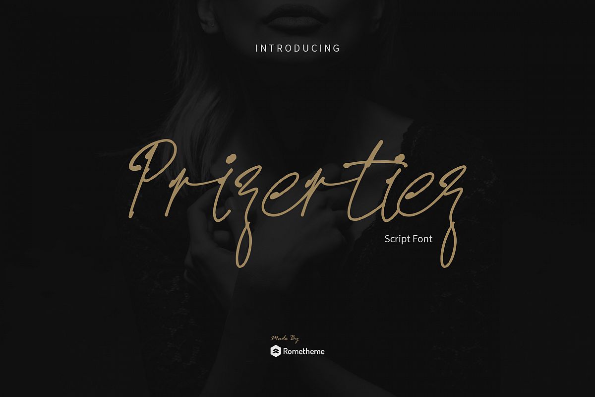 Prizertiez - Script Font example image 1