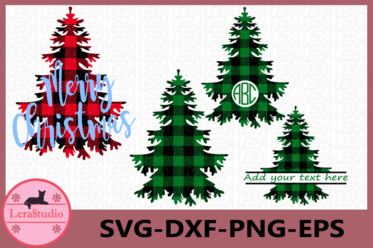Download Christmas Tree SVG, Buffalo Plaid Svg, Tree Monogram Svg