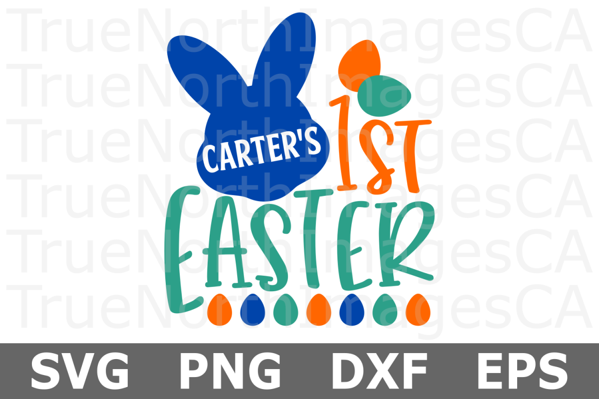 Personalized 1st Easter - An Easter SVG Cut File example image 1