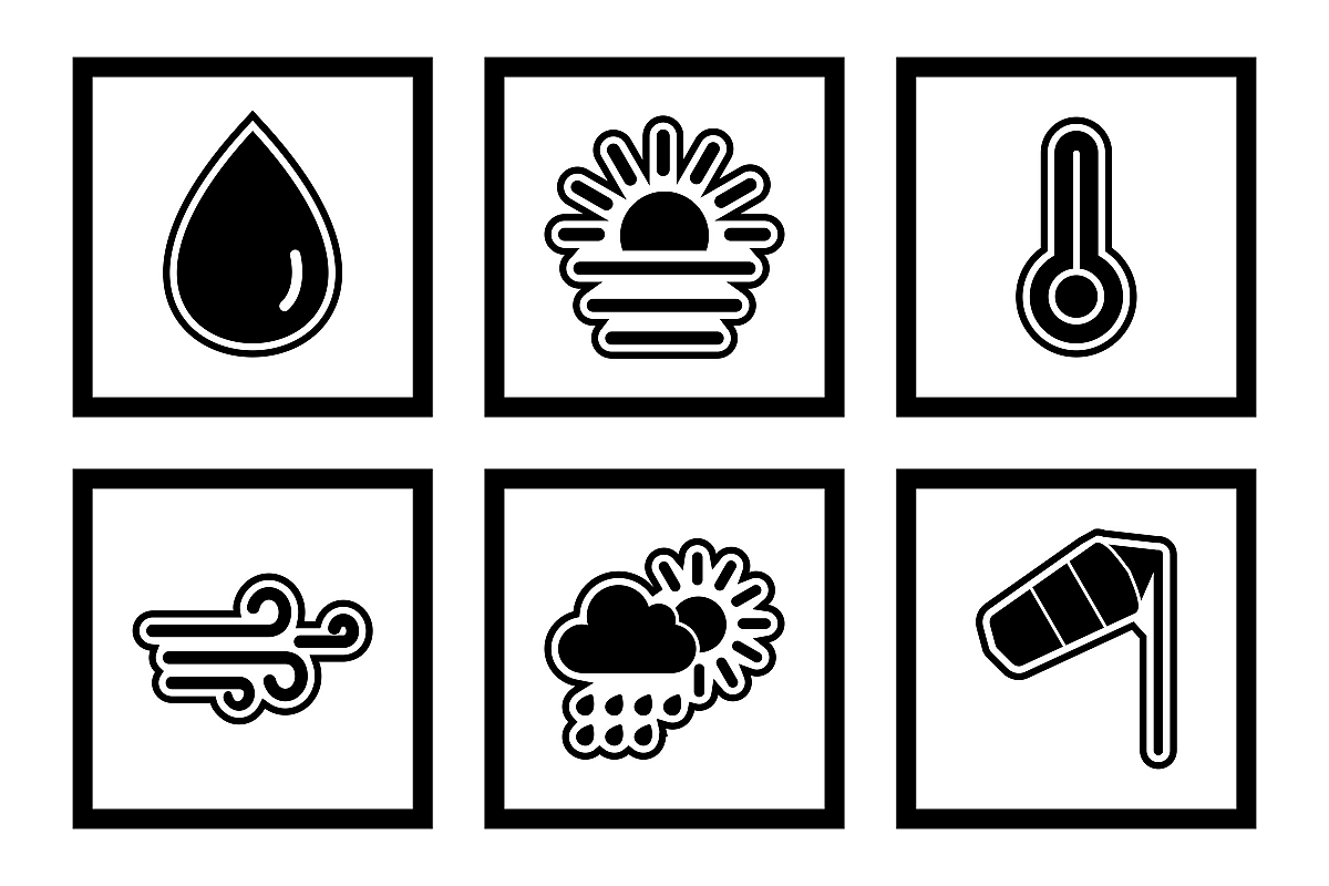 Set Of Weather And Season Icons example image 1