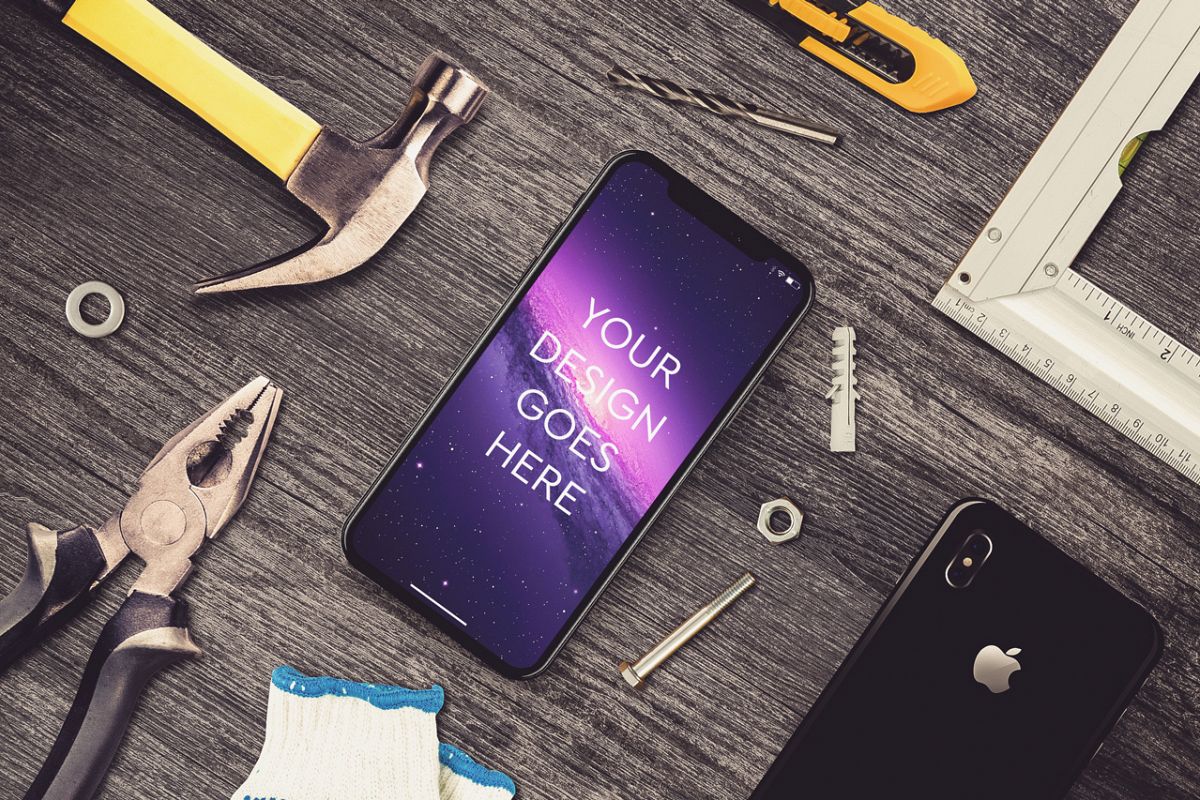 Apple iPhone X Mock-up #21 example image 1