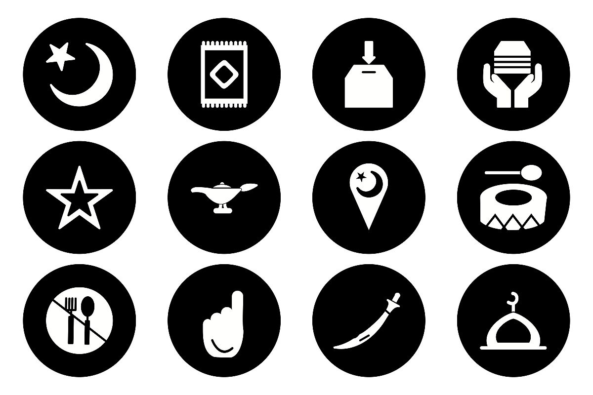 Set Of Ramadan Icons example image 1