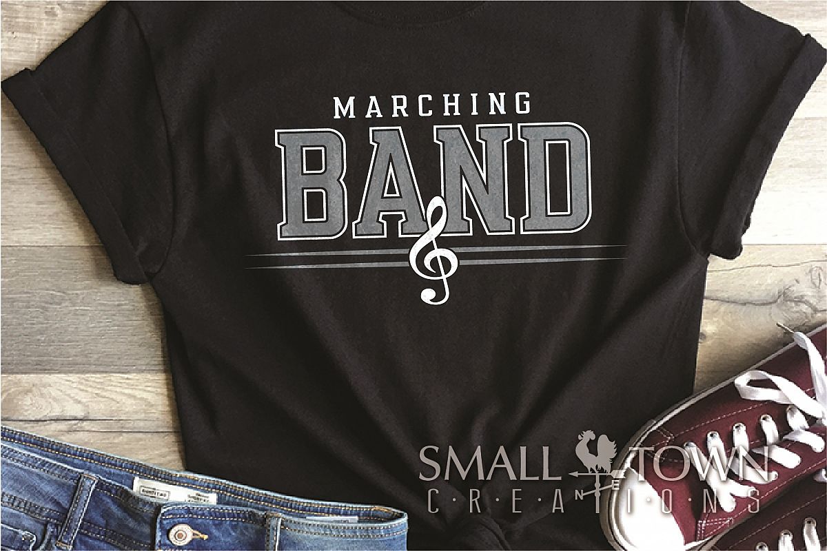 Marching Band logo, Muscial Note, PRINT, CUT & DESIGN example image 1