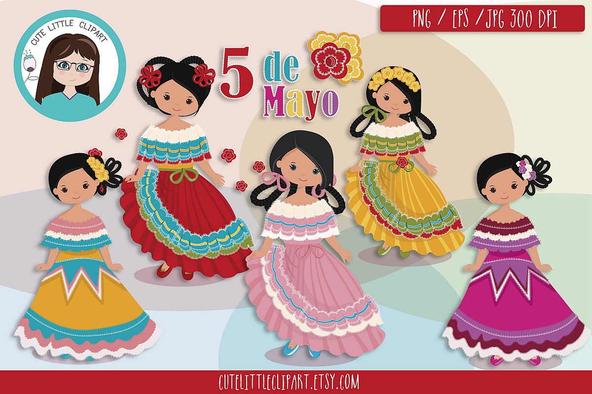 Cinco de Mayo Girls clipart example image 1