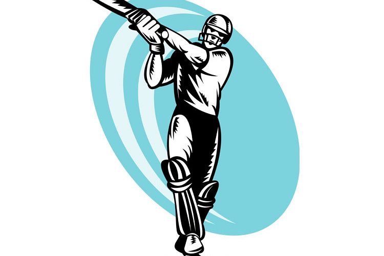 cricket batsman batting front example image 1