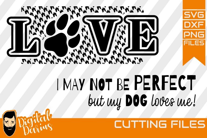 2x Love Dog svg, Mongrel, Puppy, Doggy, Cut File example image 1