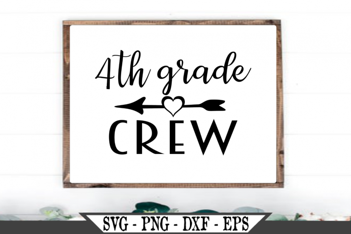 4th Grade Crew for Fourth Grader SVG example image 1