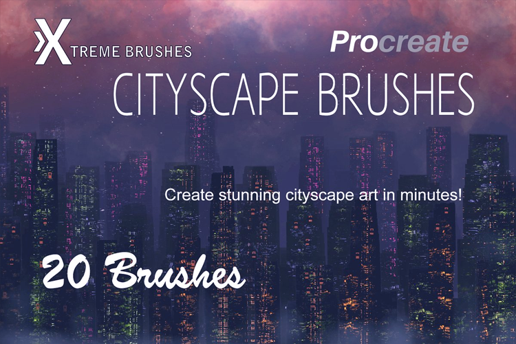 Procreate Cityscape Brushes example image 1