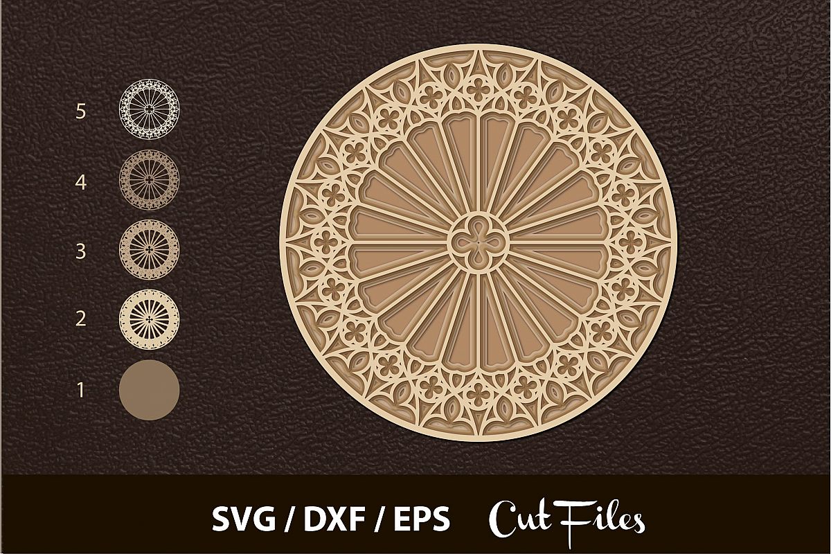 Mandala SVG, Cut file Mandala, Cut multilayer Mandala, 3D ...