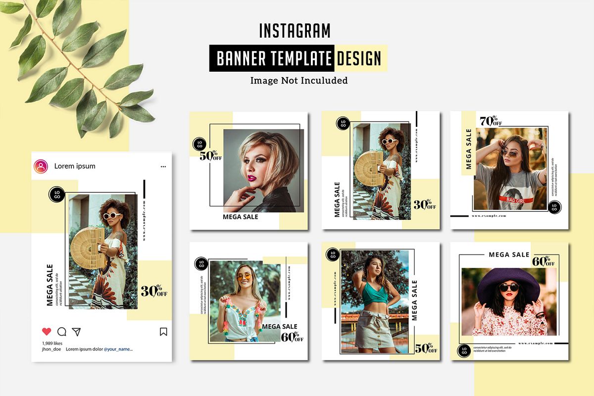 Instagram Promotional Banner Pack Photoshop Template