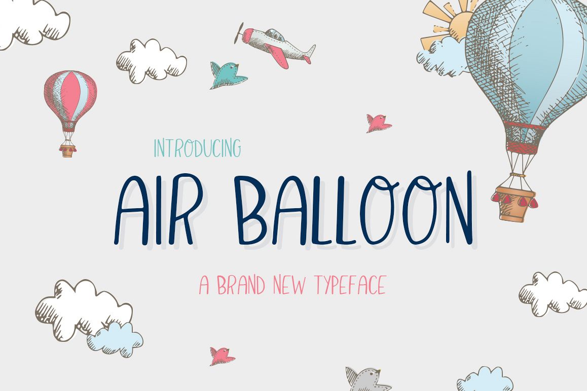 Air Balloon Font example image 1