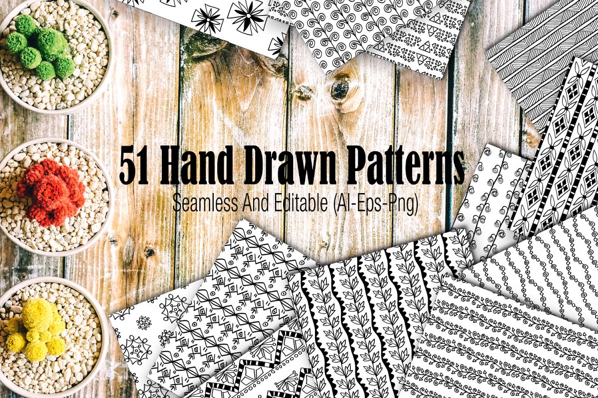 51 hand drawn patterns example image 1