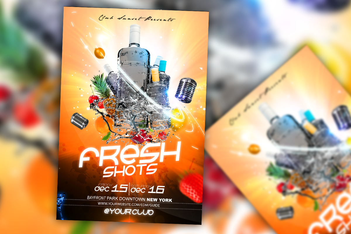 Fresh Shots Flyer Template example image 1
