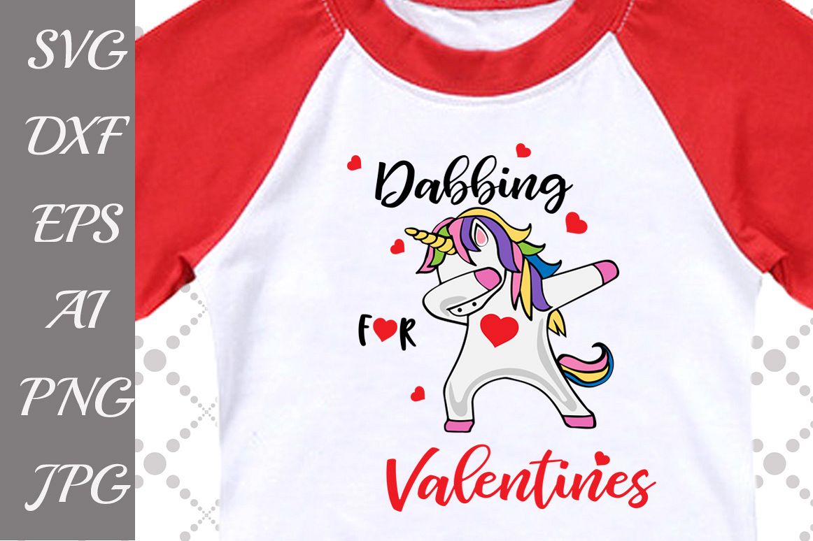 Dabbing for Valentines Svg example image 1