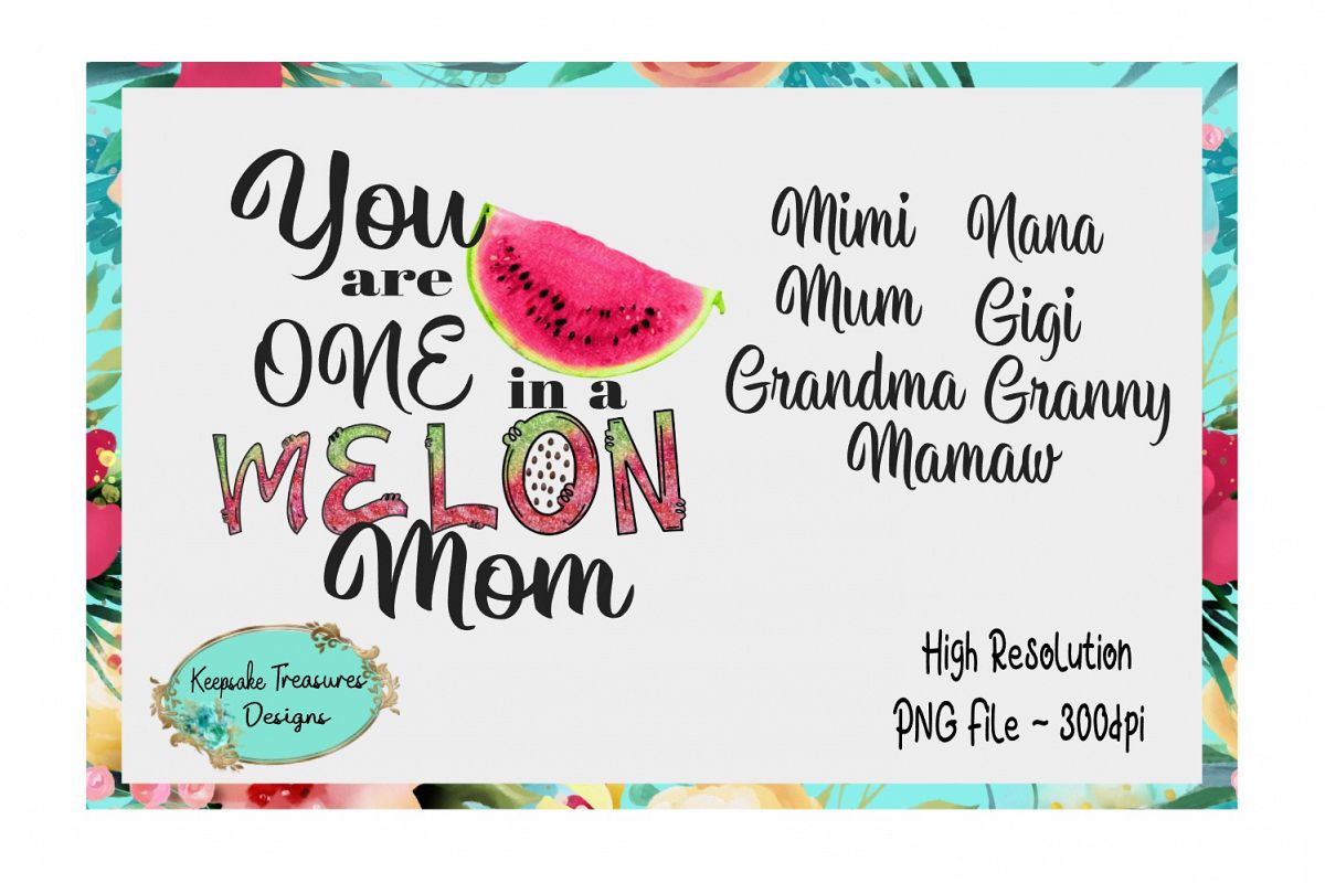 You are One in a Melon Bundle, Sublimation Design example image 1