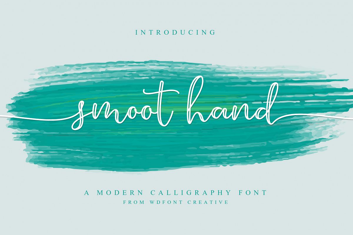Smoot Hand | NEW Script Font example image 1