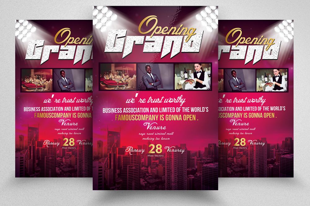 Restaurant Grand Opening Flyer Template Restaurant Grand Opening Flyer Template Example Image 1