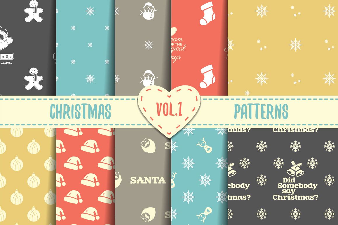 Christmas Seamless Patterns example image 1