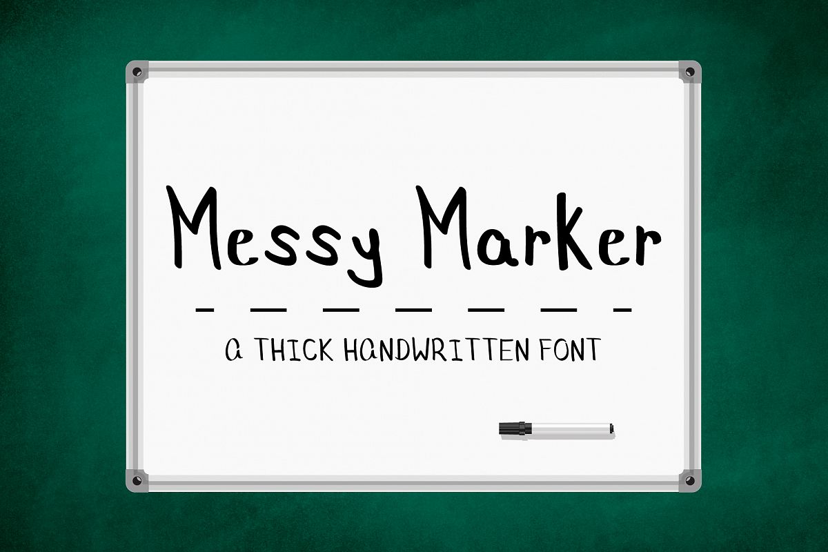 Messy Marker - A Thick Sans Serif Font example image 1