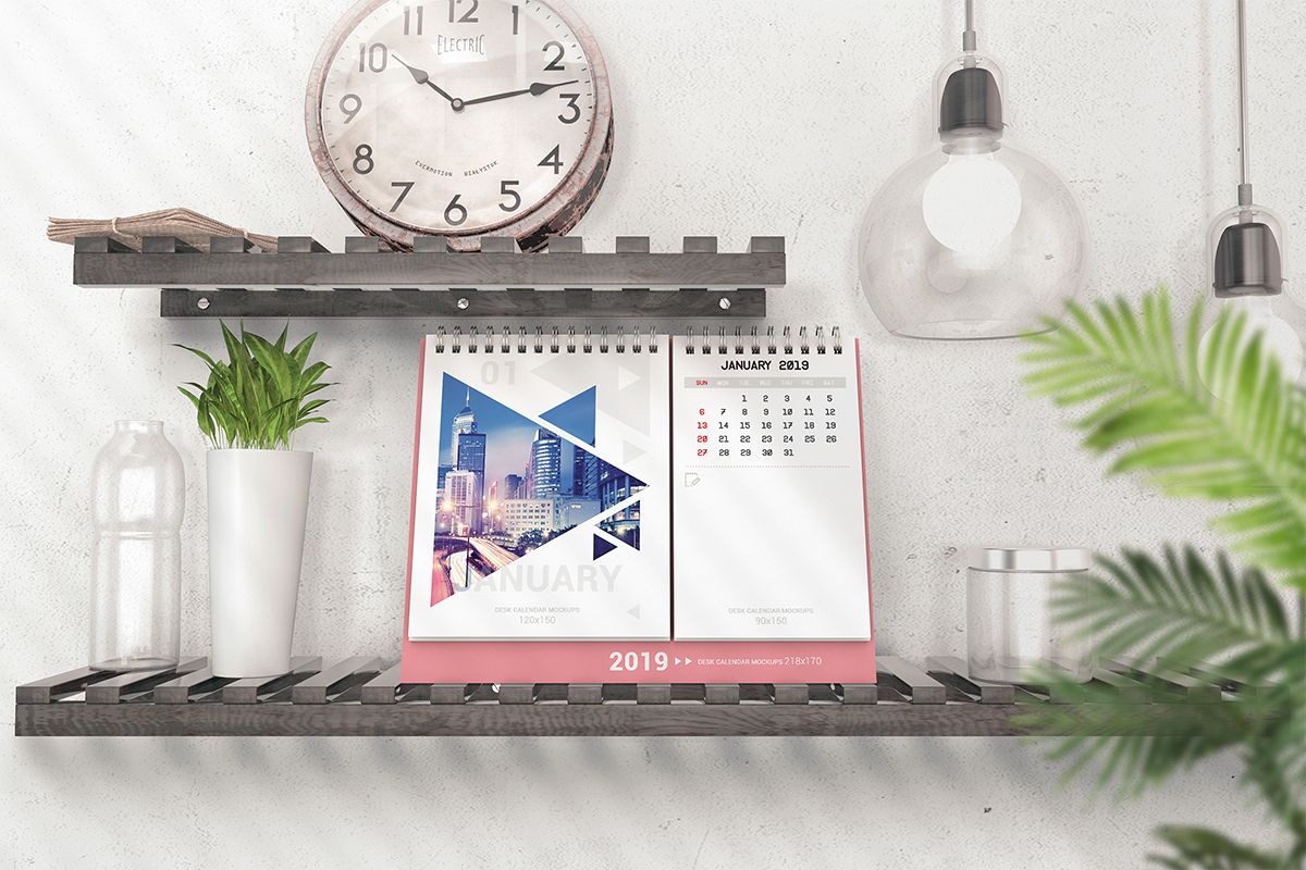 Various Desktop Calendars Mockup example image 1