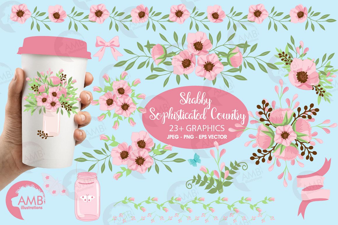 Country floral graphics and illustrations example image 1