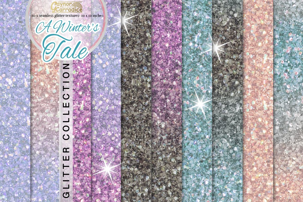A winters tale - winter Glitter seamless textures example image 1