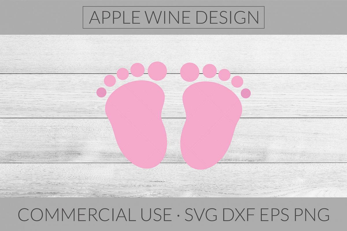 Baby Feet SVG DXF PNG EPS Cutting File example image 1