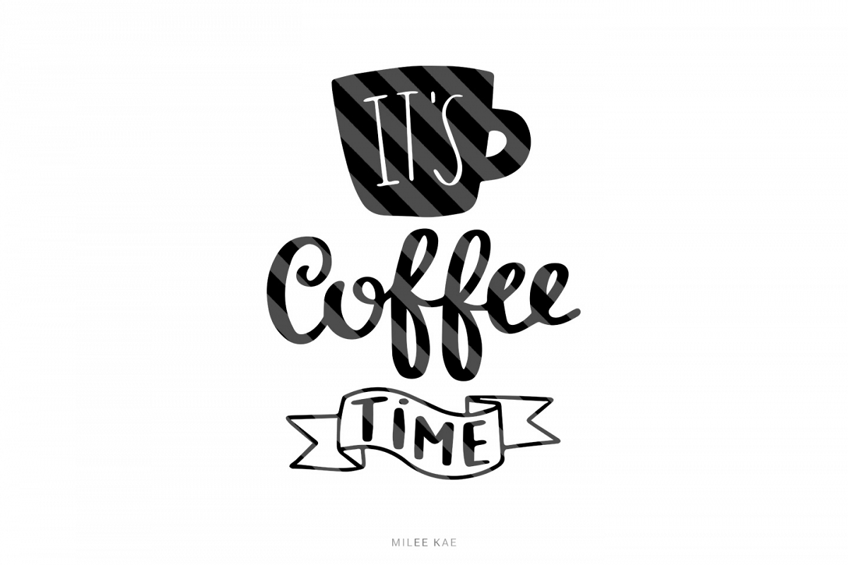 Coffee time SVG, Cutting file, Decal example image 1