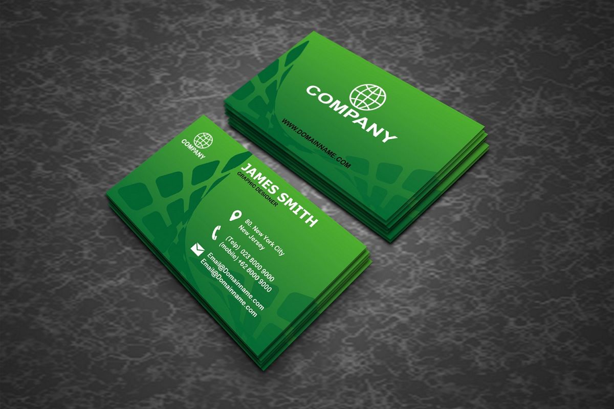 Green Business Cards example image 1