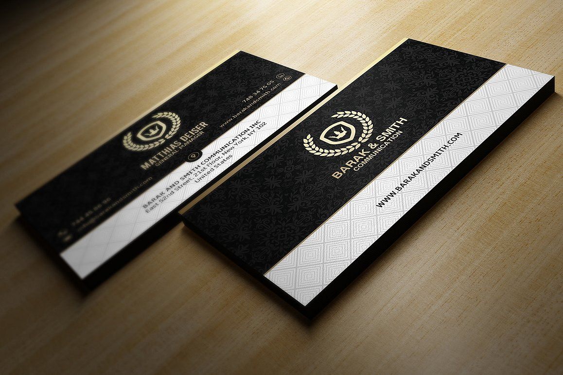 Gold And Black Business Card example image 1