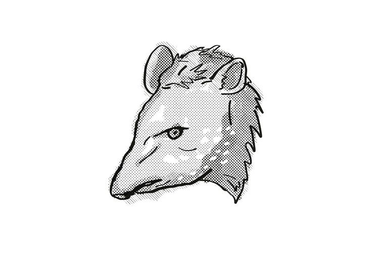 Tapir Endangered Wildlife Cartoon Retro Drawing example image 1