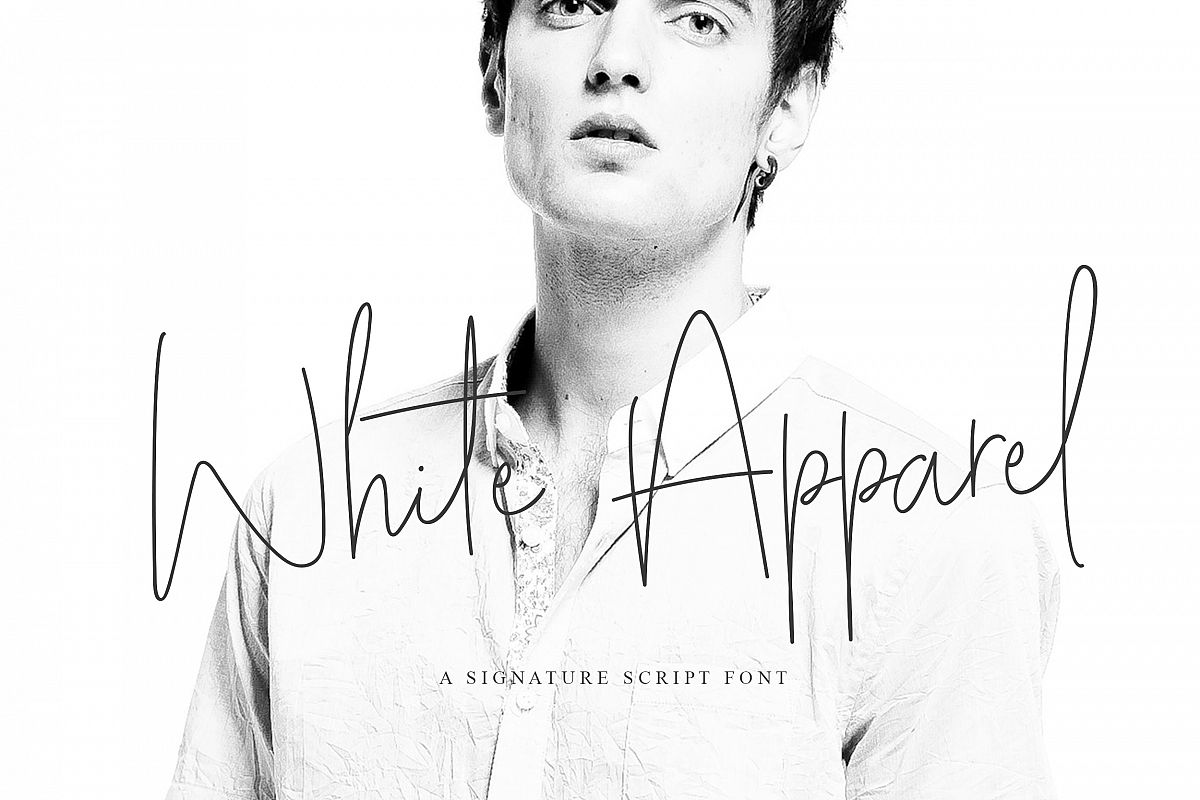 White Apparel | Script Font example image 1