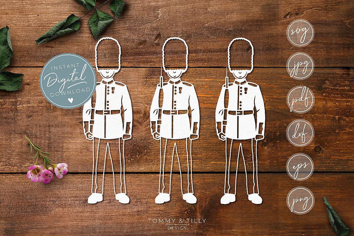 Queen's Guard - SVG EPS DXF PNG PDF JPG Cut File example image 1