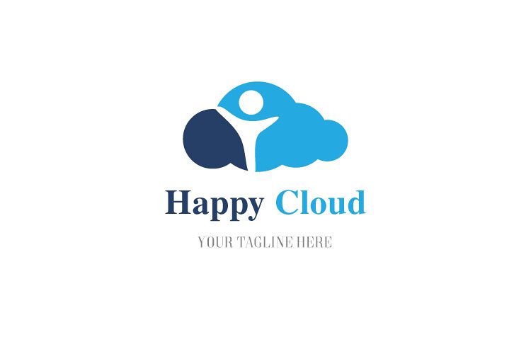 Happy Kid In Cloud Logo example image 1
