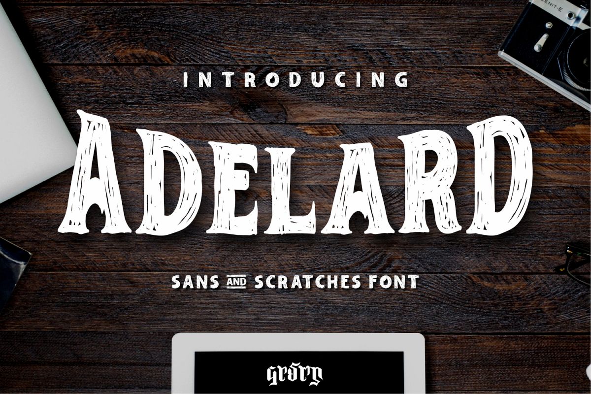 Adelard Scratches Font example image 1