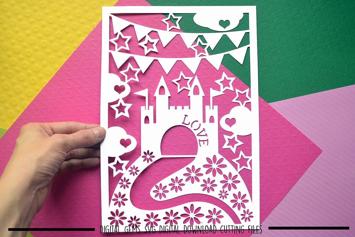 Castle paper cut SVG / DXF / EPS files example image 1